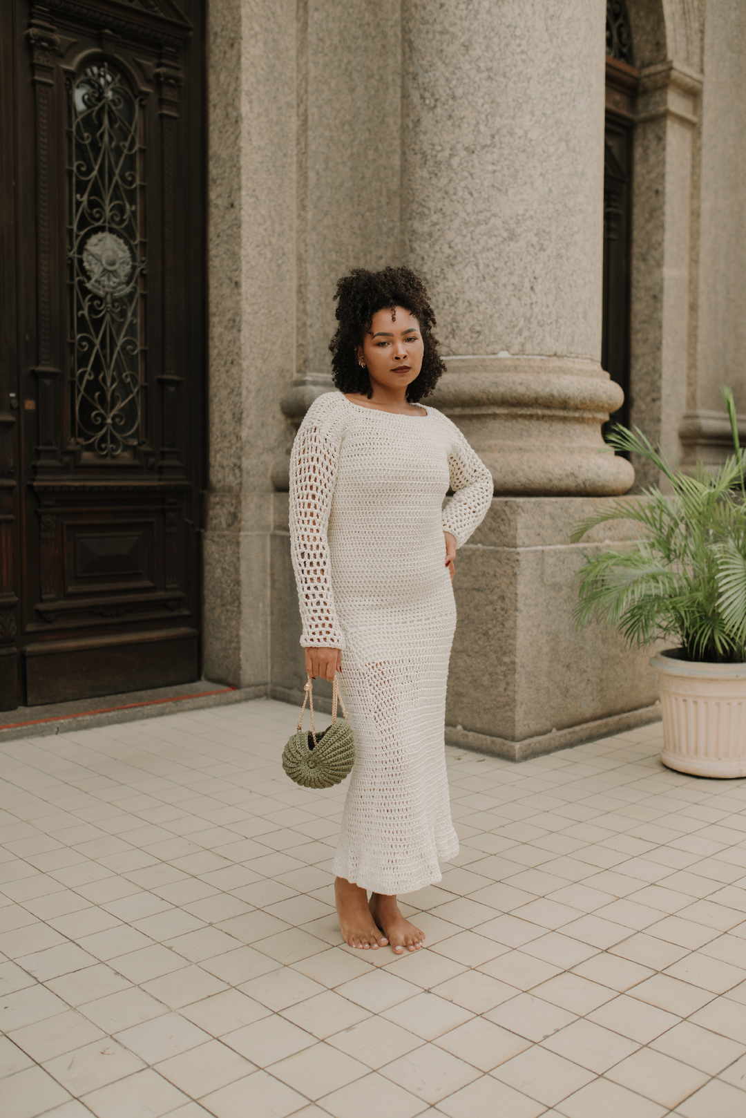 Vestido Angra com manga