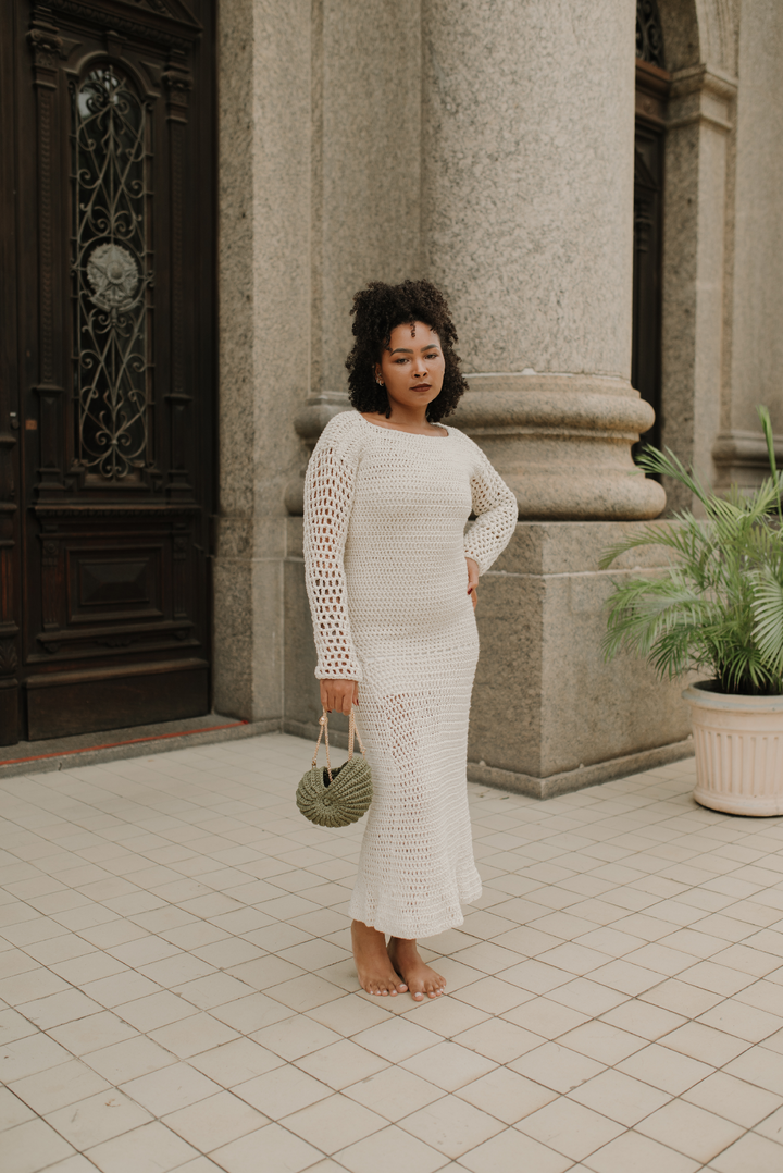 Vestido Angra com manga