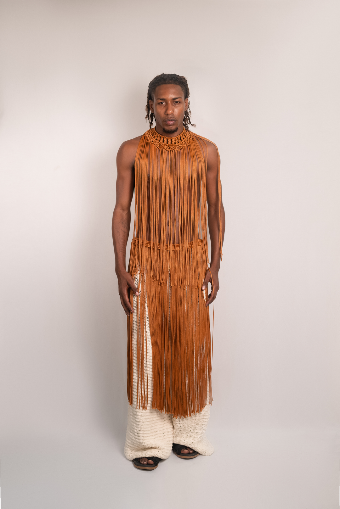 Gola e Saia Biribá macramê