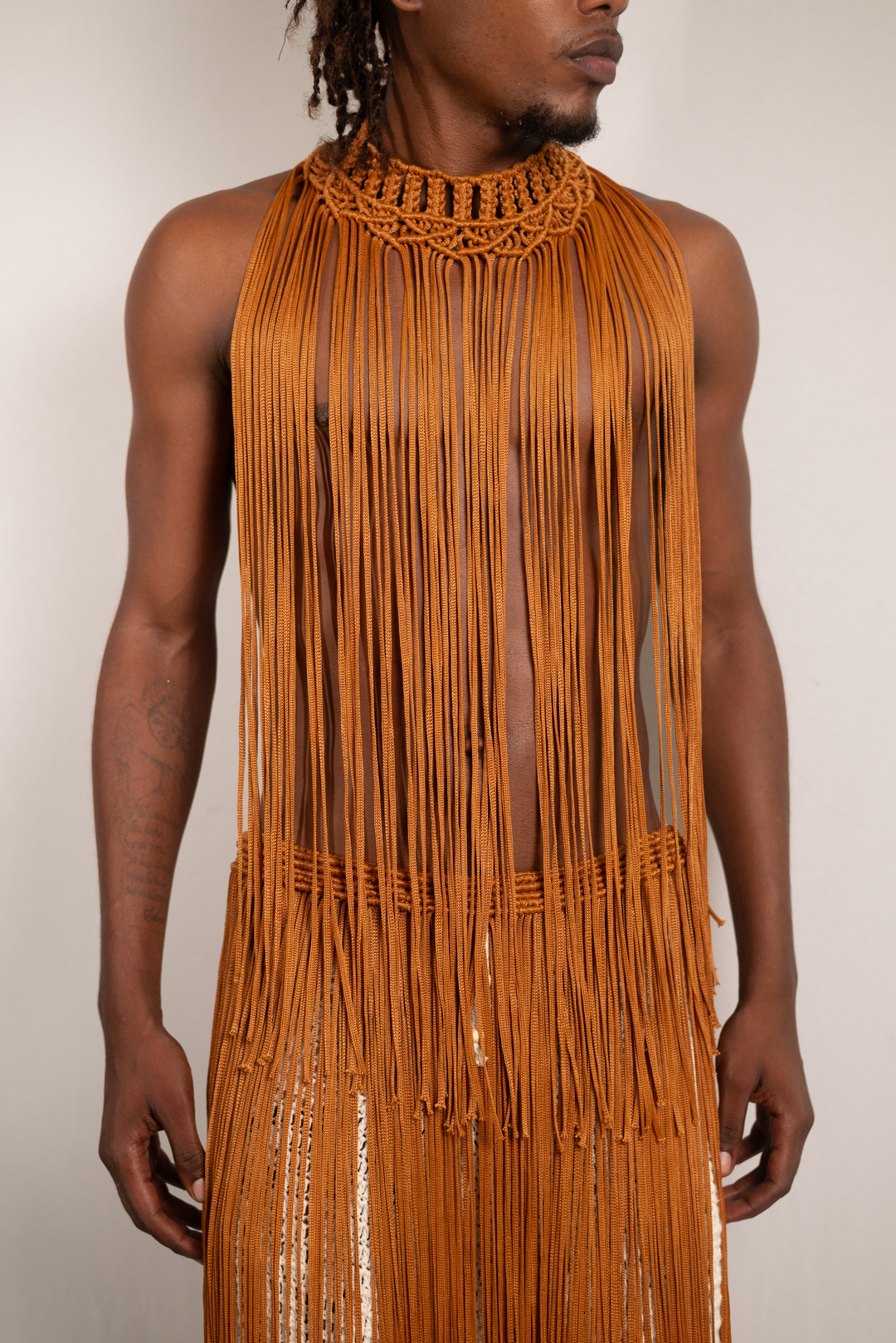 Gola e Saia Biribá macramê