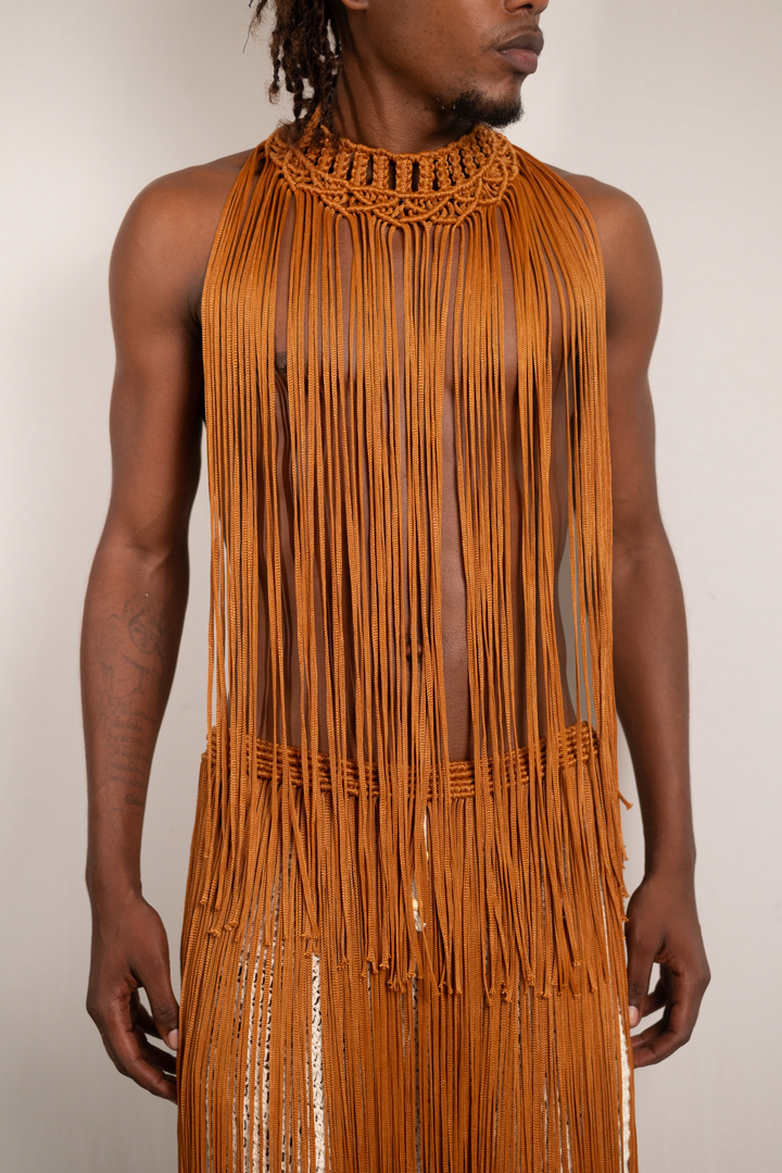 Gola e Saia Biribá macramê