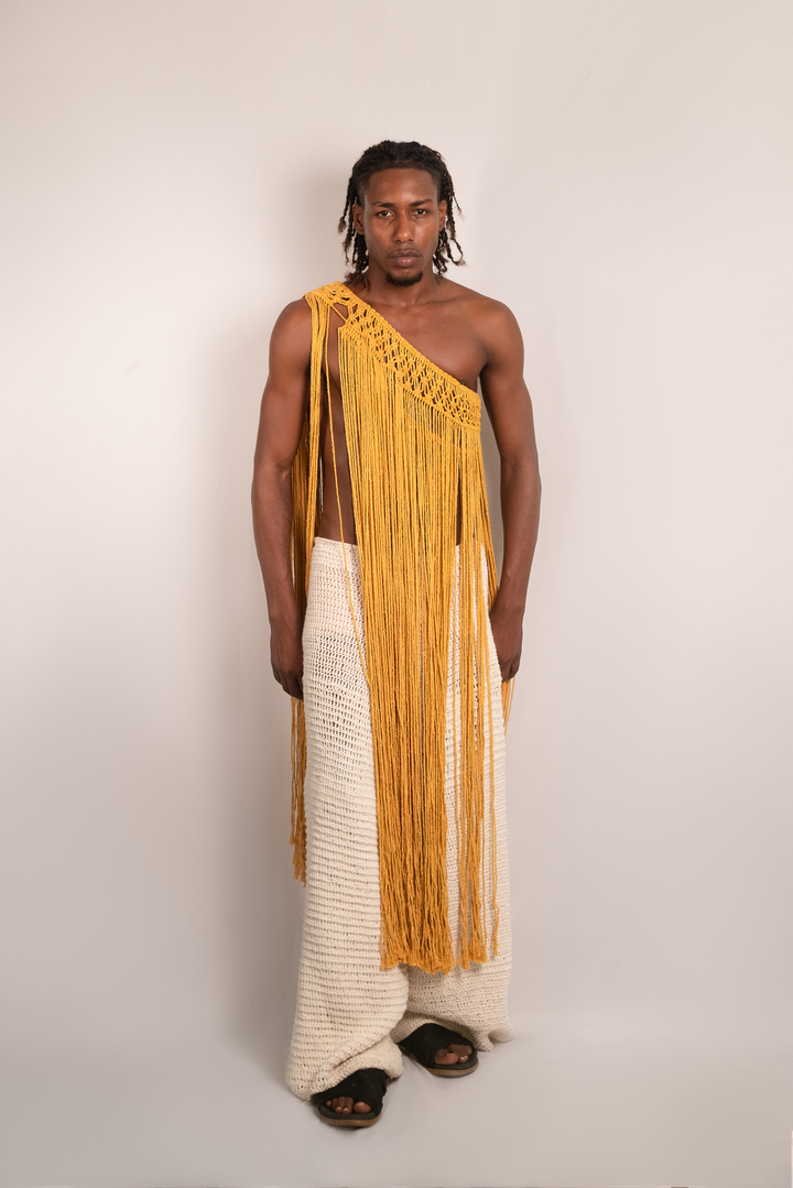 Vestido Ipê macramê