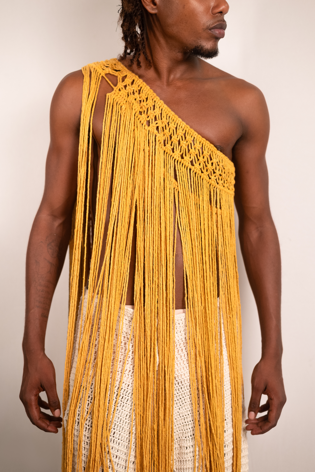 Vestido Ipê macramê