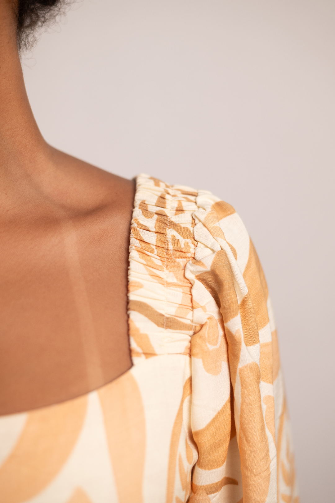 Ipê Dress with Puff Sleeves